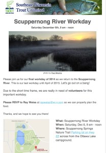 TroutUnlimitedWorkdayScuppernongRiver